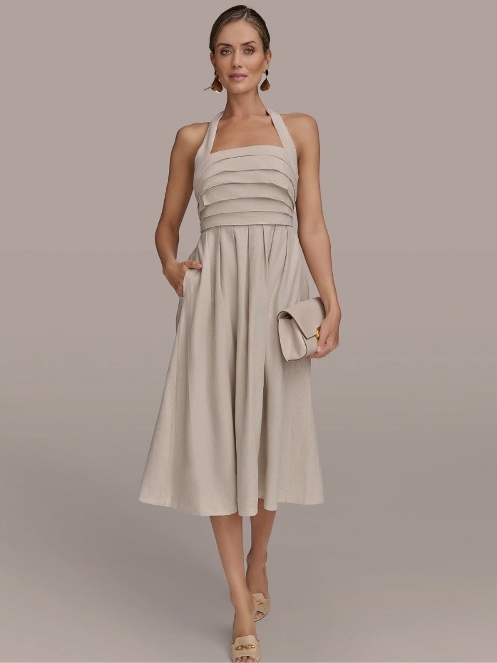 PRICE DROP!  DONNA KARAN Tiered Bodice Maxi Dress size 10